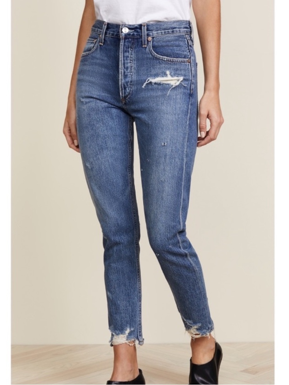 AGOLDE Jamie High-rise Classic Skinny Jeans In Grade